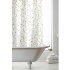 Gold Shower Curtains Country Club Geo Gold