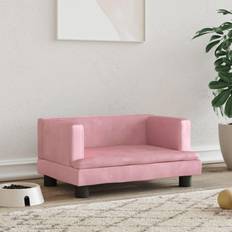 vidaXL Hundbädd Rosa 60x40x30 cm Sammet