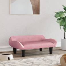 vidaXL Hundbädd Rosa 70x40x24 cm Sammet