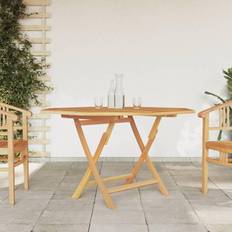 vidaXL Hopfällbart trädgårdsbord massiv teak