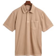 Gant Beige Polo Shirts Gant Sunfaded Polo Shirt - Concrete Beige