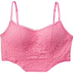 M Corsets PINK Lace Lightly Lined Corset Top - Dreamy Pink