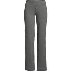 Pants Women's Starfish Mid Rise Straight Leg Elastic Waist Pull On Pants - Charcoal Heather