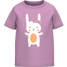 Spandex T-shirts Children's Clothing Name It Printet T-shirt - Smoky Grape (13213339)