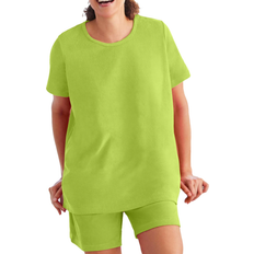 Woman Within Underwear Woman Within French Terry Sleep Set 2-pack - Dark Lime