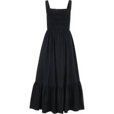 Whistles Women's Greta Ruched Poplin Dress Black