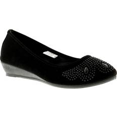 Stof Sandalen met hak Tasha Ladies Slip On Wedge Shoes - Black