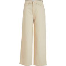 Beige Jeans Vila High Waist Wide Fit Jeans