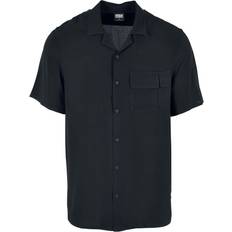 Urban Classics Viscose Camp Shirt Kortärmad tröja Herr svart