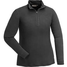 Pinewood Damen Unterwäsche Pinewood Abisko half-zip langærmet dame baselayer trøje med merinould, Smoke Sort