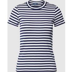 Polo Ralph Lauren Dam T-shirts Polo Ralph Lauren Short Sleeve Stripe T-shirt - Blue