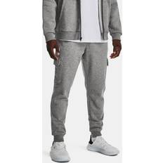 White Trousers & Shorts Under Armour Men's Rival Fleece Cargo Joggers Castlerock Light Heather White