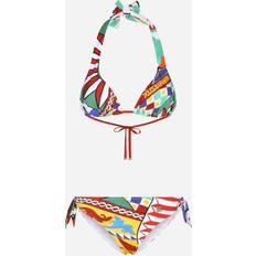 Dolce & Gabbana Bikini Tops Dolce & Gabbana Carretto-print triangle bikini