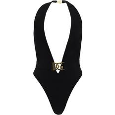 Dolce & Gabbana Costumi da bagno Dolce & Gabbana One-piece Swimsuit with Plunging Neck and Belt