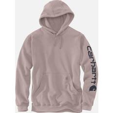 Carhartt Men's Loose Fit Midweight Logo Sleeve Graphic Hoodie Mink