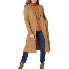 Jessica London Outerwear Jessica London Cashmere Collared Duster - Brown Maple