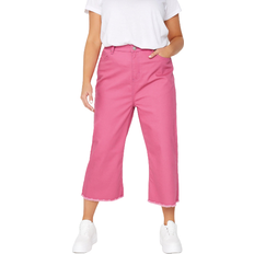 Pink - Women Jeans Yours Stretch Cropped Jeans Plus Size - Hot Pink