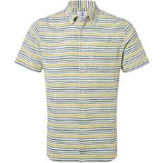 Tog24 Men's Harold Short Sleeve Stripe Shirt - Aqua