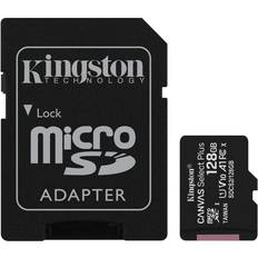 Kingston 128 GB - microSDXC Hukommelseskort Kingston Canvas Select Plus 100 Mb/s 128GB with SD Adapter