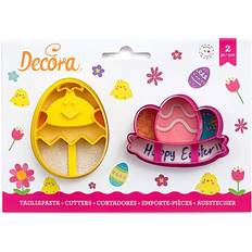 Mehrfarbig Ausstechformen Decora Chicken and Easter Eggs Ausstechform 7.5 cm