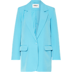 Only Women's Long Blazer - Blue/Cyan Blue