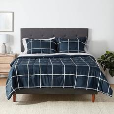 Amazon Basics Lightweight Bed Linen Blue (228.6x218.4cm)