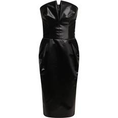 Maison Margiela Corset Satin Midi Dress - Black