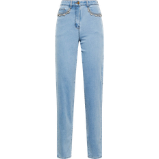 LTS Diamante Embellished Pocket Mom Jeans - Blue