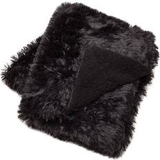Solid Faux Blankets Black (165.1x127cm)