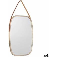 Brown Wall Mirrors Gift Decor Brun champagne Krystal Polyskin Vægspejl