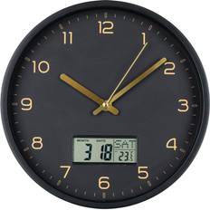 House Nordic Digital 25 cm Black Display Wall Clock 25cm