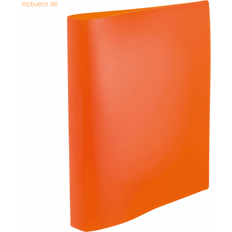 Herma 19711 ringpärm, A4, genomskinlig neonorange, smal, 2
