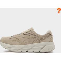 Hoka Clifton Suede Shoes in Simply Taupe/Pumice Stone