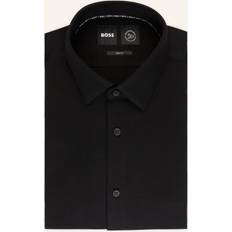 HUGO BOSS Man Overhemden HUGO BOSS Hank Slim Fit Overhemd Met Stretch - Zwart