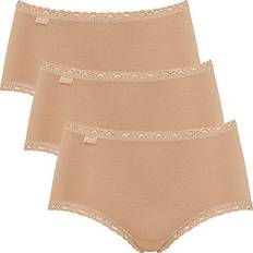 Sloggi Women's Cotton Midi Briefs 24/7 Lace - Marron