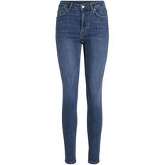 Vila Normalhöga Skinny Fit-jeans Blå