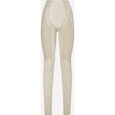 Dolce & Gabbana Women Tights Dolce & Gabbana Floral jacquard marquisette and satin leggings