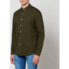 Green - Men Shirts FARAH Brewer Organic Cotton Shirt