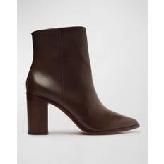 Dark chocolate Schutz Mikki Block Bootie Dark Chocolate Leather