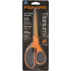 Orange Kitchen Scissors Fiskars 01-004244J Premier Softgrip Titanium Kitchen Scissors