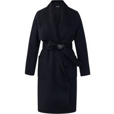 Cashmere Sleepwear Mackage Thalia Belted Wool Coat BLACK