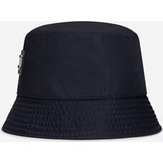 Dolce & Gabbana Hoeden Dolce & Gabbana Nylon Bucket Hat With Branded Plate Blue