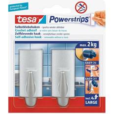 Zilver Handdoekhaken TESA Powerstrips Large Trend Chroom 2 Stuks