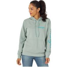 Wrangler Women Jumpers Wrangler Women's Retro Hoodie Sweatshirt - Blue Surf