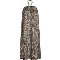Ganni Lange kjoler Ganni Sheer Voile Maxi Strap Dress Kvinde Maxi Kjoler hos Magasin Almond Milk