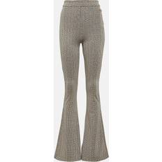 Balmain Femme Pantalons Balmain Highrise Monogram Flare Pants - Beige