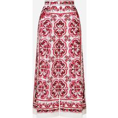 Multicoloured Trousers Dolce & Gabbana Poplin culottes