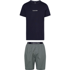 Calvin Klein Elastan/Lycra/Spandex Nattøj Calvin Klein Modern Structure Shorts Pyjama Set - Ngt Sky Tp