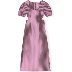 Organic Fabric Dresses Ganni Striped Cutout Dress - Bonbon
