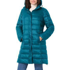 Woman Within Women Coats Woman Within Long Packable Puffer Jacket - Deep Teal